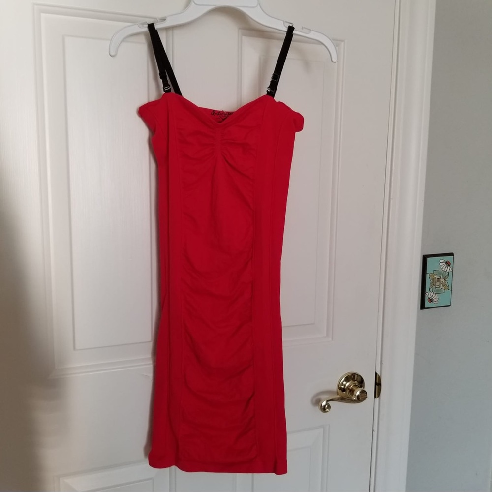 FREE PEOPLE | Red Bodycon Strapless/Tank Dress